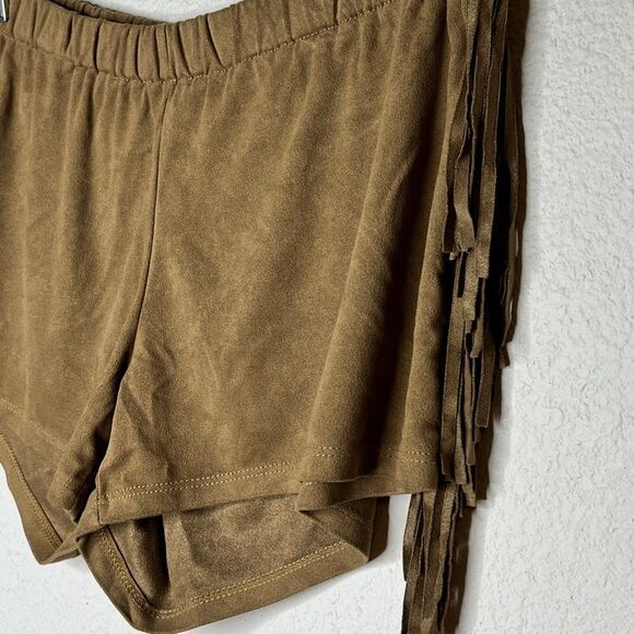 Amber Blue Fringe Shorts - Picture 2 of 6